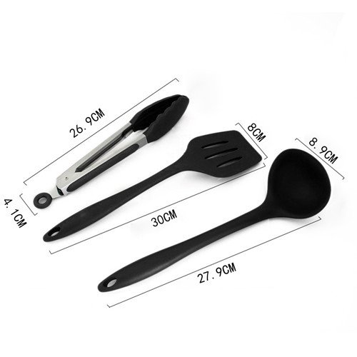 Liyoung Utensilios Antiadherentes para Cocina de Silicona, Set de 10