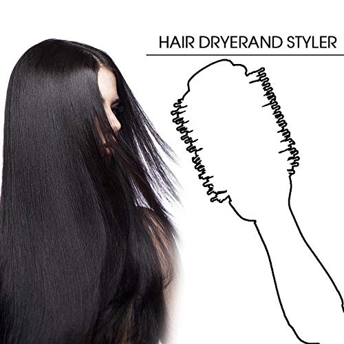 LJJYF Secador de Pelo, Cepillo para el Cabello para el Peinado del Cabello, Multifuncional 2 en 1 Salon Plancha de Pelo de Iones Negativos y Peine para el Cabello Rizado-EE. UU.