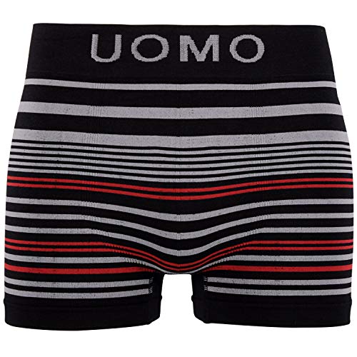 L&K Bóxer de Microfibra para Hombre Negro 1209, Pack de 10 XL/2XL