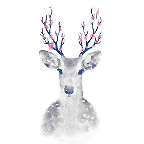 LKJHGU Sin Marco Pinturas en Lienzo Tribales Retro Carteles de Ciervos Impresiones imágenes artísticas de Pared Pop nórdicas para Sala de Estar decoración del hogar 60 * 80 cm