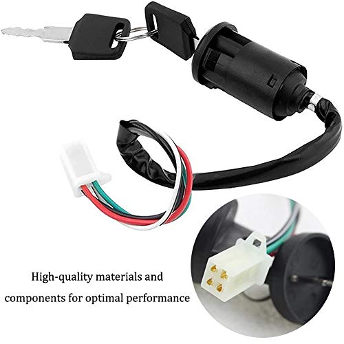 Llave de Bloqueo de la Puerta eléctrica Impermeable del Interruptor de Encendido de Arranque de 4 Pines Universal para Fuera de Carretera Motocicleta ATV