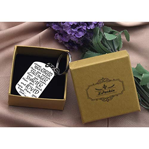 Llavero con texto en inglés "You are Braver than you believe Stronger Than You Seem Smarter Than You Think para hija hijo de mamá (llavero)