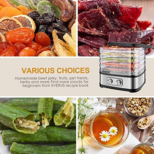 LMDH Verduras y Frutas secador desecante Hogar eléctrico eléctrico Deshidratación Secado máquina 5 Capa DIY Alimentos Secadora