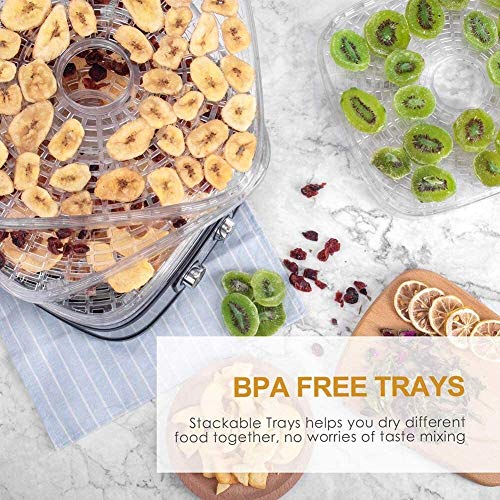 LMDH Verduras y Frutas secador desecante Hogar eléctrico eléctrico Deshidratación Secado máquina 5 Capa DIY Alimentos Secadora
