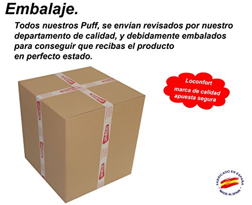 loconfort-Puff DE Pera L/XL 25 Colores, Envio 24/48 Horas, Fabricado EN ESPAÑA. 3 AÑOS DE Garantia, (85X85X135) Poli Piel Verde Manzana (XL Adulto, Rojo)