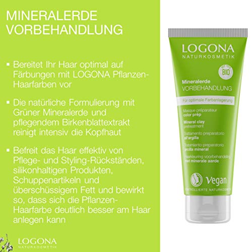 logona Natural cosmético Mineral Tierra pretratamiento Vegano, 2 unidades (2 x 100 ml)