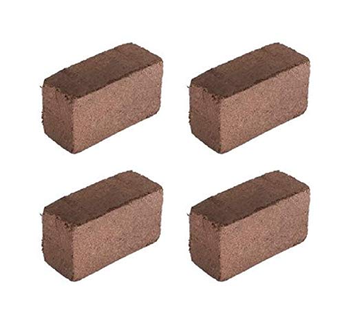 LOMBEC Fibra de Coco Pack de 4 x 650gr (36L) - Ladrillos compactados de Fibra de Coco deshidratada (Peso Neto: 2,6KG) - Medio de Cultivo Ideal para huertos urbanos