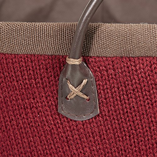 LOMOS cesto Estable Erik con Apariencia de género de Punto para Guardar revistas, Madera, Mantas, y Mucho más