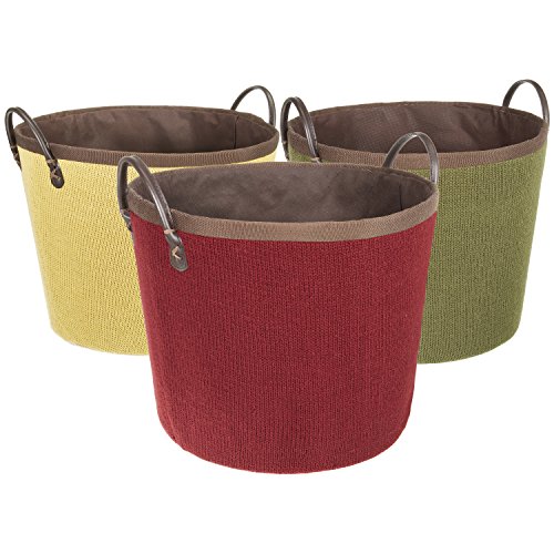 LOMOS cesto Estable Erik con Apariencia de género de Punto para Guardar revistas, Madera, Mantas, y Mucho más
