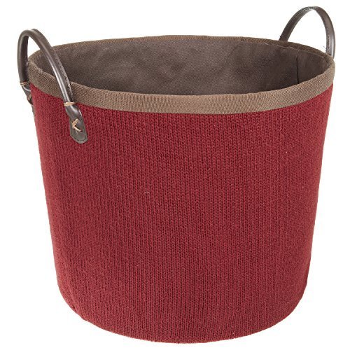LOMOS cesto Estable Erik con Apariencia de género de Punto para Guardar revistas, Madera, Mantas, y Mucho más