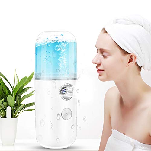 Longzhou Rociador de Niebla Humectante Facial, USB Portátil de 30 ml Nano Mist Spray Atomization Mister Face Hidratante