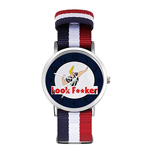 Look Fcker Johnny Bravo - Reloj de pulsera trenzado, diseño de zapatería