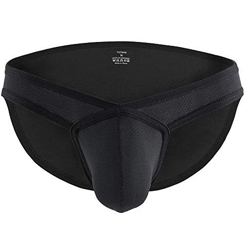 LOPILY Tanga de Color sólido Pantalones Los nuevos Calzoncillos de Nylon Ligero la Ropa Interior Atractiva de la Moda Cómodo Transpirables Bóxer de Deporte de los Hombres(Negro,M)