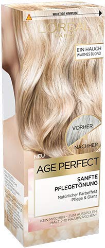 Loreal Age Perfect - Tinte suave para el cuidado del cabello, rubio cálido, 80 ml