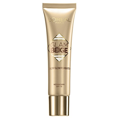 L'Oréal Paris Glam Beige Maquillaje Perfeccionador Tono Medio Oscuro - 1 Base de Maquillaje