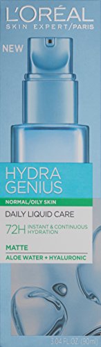 L'Oreal Paris Hydra Genius Cuidado Líquido Diario, Piel Normal/Grasa, 3.04 fl. onz.