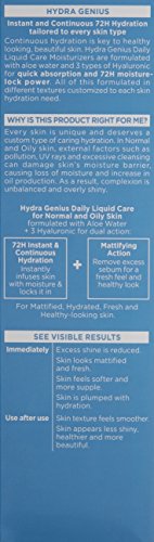 L'Oreal Paris Hydra Genius Cuidado Líquido Diario, Piel Normal/Grasa, 3.04 fl. onz.