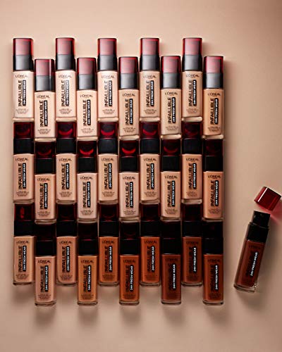 L'Oréal Paris Make-up designer Infallible 24H Fresh Wear Base de Maquillaje de Larga Duración (Tono 015 Porcelaine), 30 ml