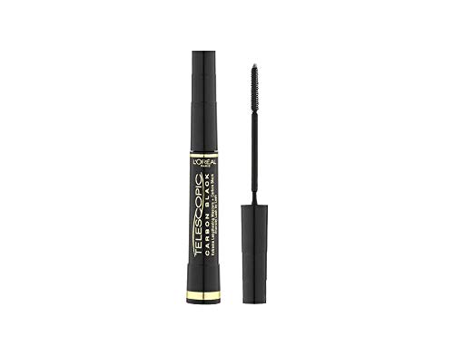 L’Oréal Paris Make-Up Designer Telescopic Carbon Black máscara de pestañas 8 ml - Máscaras de pestañas (Negro, Carbon Black, Alargador de pestañas, Definido, Italia, 14 mm)
