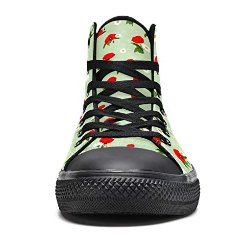 LORVIES - Zapatillas de deporte para hombre, diseño de flores de camomila y amapolas, (multicolor), 39.5 EU