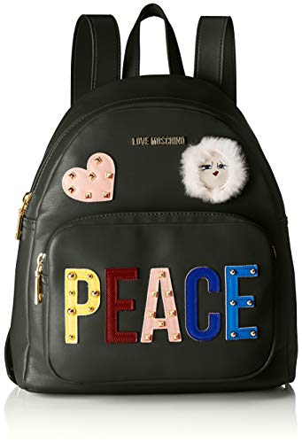 Love Moschino - Borsa Pu, Bolsos mochila Mujer, Verde, 12x30x26 cm (B x H T)