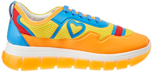 Love Moschino Ja1522, Zapatillas de Gimnasia para Mujer, Multicolor (Multicolore 40a), 36 EU