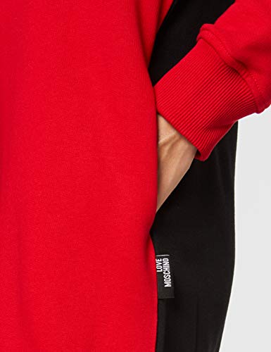 Love Moschino Long Sleeve Dress, Bottom Ribs_Love & Hearts Flag Print Vestido, (C74+A00+O84 4072), 42 (Talla del Fabricante: 44) para Mujer