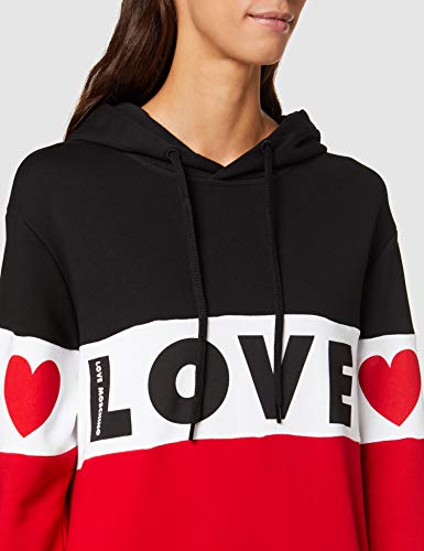 Love Moschino Long Sleeve Dress, Bottom Ribs_Love & Hearts Flag Print Vestido, (C74+A00+O84 4072), 42 (Talla del Fabricante: 44) para Mujer