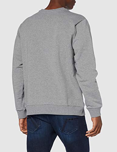 Love Moschino Regular Fit Long Sleeve Sweatshirt_Logo & Peace Prints Sudadera, (Melange Medium Grey B733), Hombre