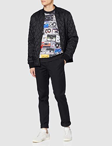Love Moschino Regular Fit Longsleeve Sweatshirt_Allover Music Cassette Sudadera, (Pr.Cassette 0024), Medium para Hombre