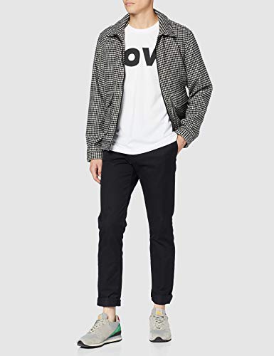 Love Moschino Regular Fit Short Sleeve T-Shirt_Logo Print Camiseta, (Optical White A00), Medium para Hombre