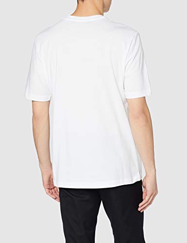 Love Moschino Regular Fit Short Sleeve T-Shirt_Logo Print Camiseta, (Optical White A00), Medium para Hombre