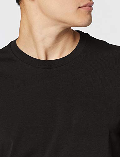 Love Moschino Regular Fit Short Sleeve T-Shirt_Painted Badge Camiseta, (Black C74), Medium para Hombre