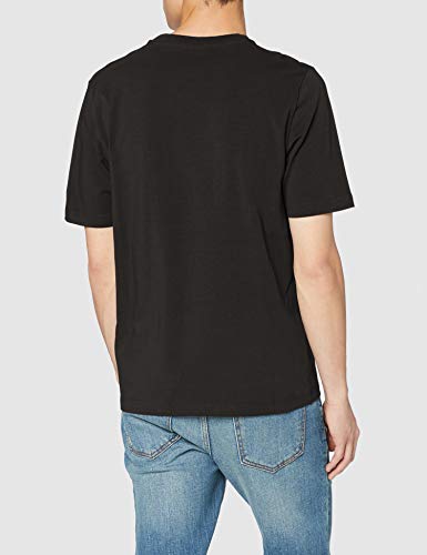 Love Moschino Regular Fit Short Sleeve T-Shirt_Painted Badge Camiseta, (Black C74), Medium para Hombre