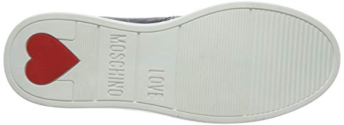 Love Moschino Scarpad.cassetta35, Zapatillas Altas para Mujer, Multicolor (Negro/Argento 00a), 35 EU