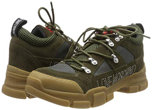 Love Moschino Scarpadonna Trekking, Zapatillas Altas para Mujer, Verde (Verde 85a), 39 EU