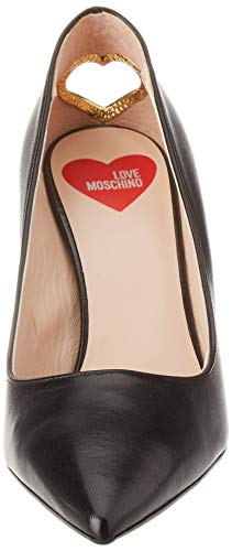 Love Moschino Scarpad.spillo95 Nappa, Zapatos de tacón con Punta Cerrada para Mujer, Negro (Black Soft 000), 37 EU