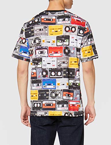 Love Moschino Short Sleeve T-Shirt_Allover Music Cassette Camiseta, (Pr.Cassette 0024), X-Large para Hombre