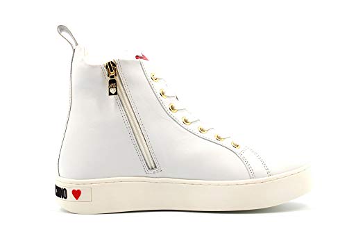 LOVE MOSCHINO Zapatos de Mujer Zapatillas Altas JA15533G1AIF0100 Talla 37 Color Blanco