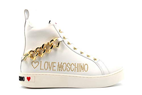LOVE MOSCHINO Zapatos de Mujer Zapatillas Altas JA15533G1AIF0100 Talla 37 Color Blanco