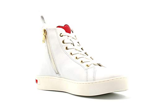 LOVE MOSCHINO Zapatos de Mujer Zapatillas Altas JA15533G1AIF0100 Talla 37 Color Blanco