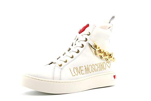 LOVE MOSCHINO Zapatos de Mujer Zapatillas Altas JA15533G1AIF0100 Talla 37 Color Blanco