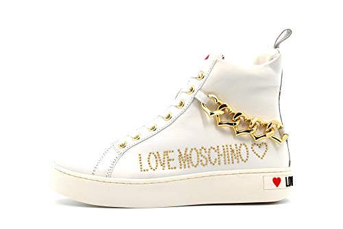 LOVE MOSCHINO Zapatos de Mujer Zapatillas Altas JA15533G1AIF0100 Talla 37 Color Blanco