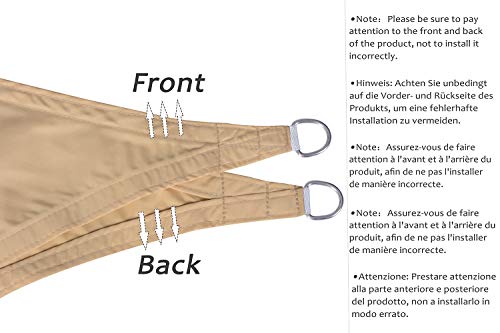 LOVE STORY Toldo Vela de Sombra Impermeable(PES) Rectangular 3×4m Antracita Protección UV para Terraza Camping Jardín al Aire Libre