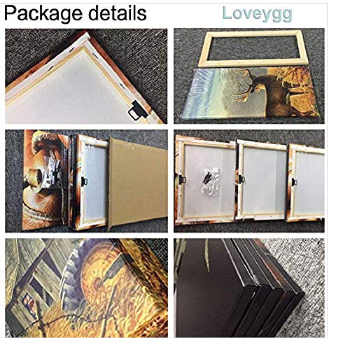 Loveygg Cuadros En Lienzo Arte De La Pared Habana Cuba Ciudad del Coche Pinturas sobre Lienzo Imprimir Escena Moderna Decoración para El Hogar Marcos para Sala De Estar 5 Piezas,150x80cm