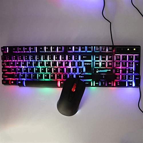 LQH Teclado inalámbrico, Teclado inalámbrico y ratón, Teclado inalámbrico de Juegos, Teclado inalámbrico Combo de ratón, Diseño Delgado, Ligero y Ultra Thin Teclado inalámbrico