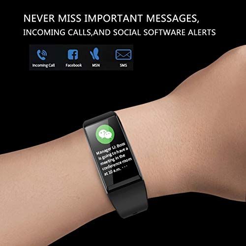 LTLJX Mujer Pulsera Actividad Inteligente Hombre Pulsómetro Smartwatch IP67 Impermeable Reloj Deportivo Rastreador 1.14'' Pantalla Táctil Fitness Podómetro Compatible con Android iOS,Negro