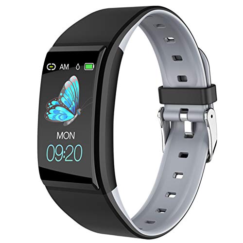 LTLJX Mujer Pulsera Actividad Inteligente Hombre Pulsómetro Smartwatch IP67 Impermeable Reloj Deportivo Rastreador 1.14'' Pantalla Táctil Fitness Podómetro Compatible con Android iOS,Negro