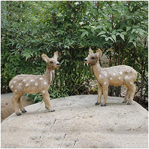 LUCKFY Realista de la simulación Modelo Animal - Bosque Modelo Ciervo almizclero - Realista Relleno Deer River Figurita para Regalos de la decoración del hogar Adornos para niños,Female