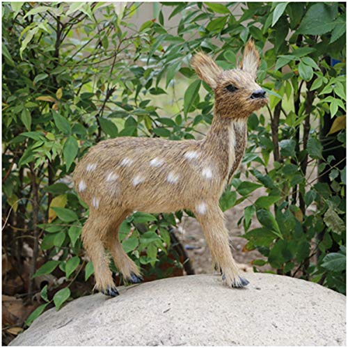LUCKFY Realista de la simulación Modelo Animal - Bosque Modelo Ciervo almizclero - Realista Relleno Deer River Figurita para Regalos de la decoración del hogar Adornos para niños,Female